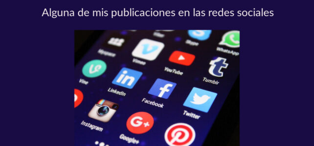 Algunas de mis publicaciones de psicología en las redes sociales